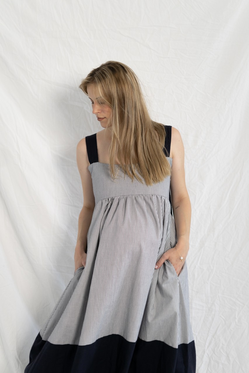 LONG NAVY DRESS - Slika 8