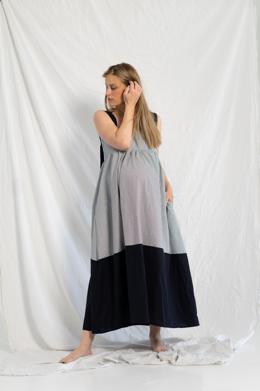 LONG NAVY DRESS - Slika 4