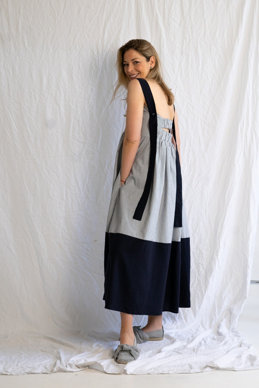 LONG NAVY DRESS - Slika 6