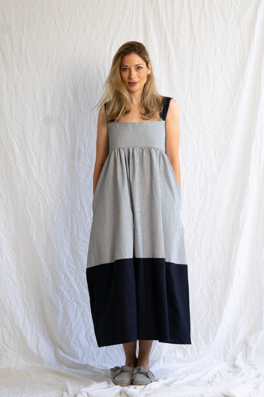 LONG NAVY DRESS - Slika 1