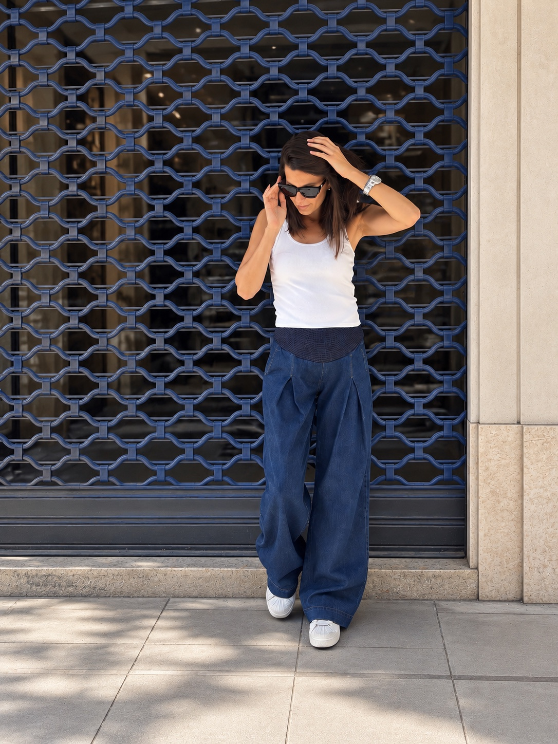 Soft Waist trudničke farmerke – bočni prikaz